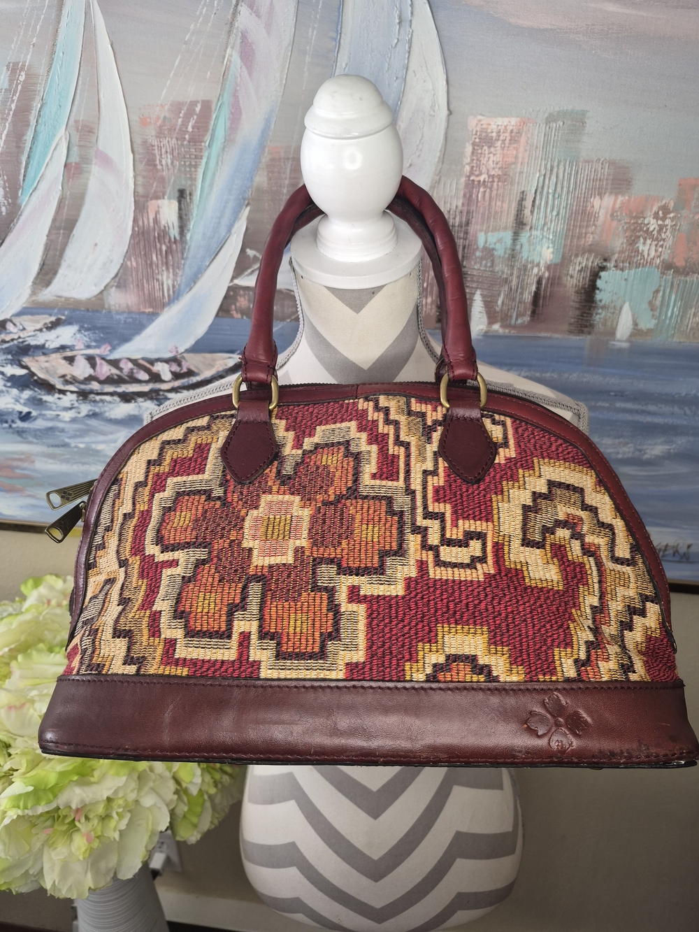 Patricia Nash Peruvian Tapestry Tarma Top Handle Bag